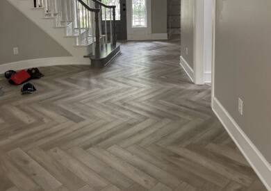 Hardwood flooring installed by the Well Remodeling team