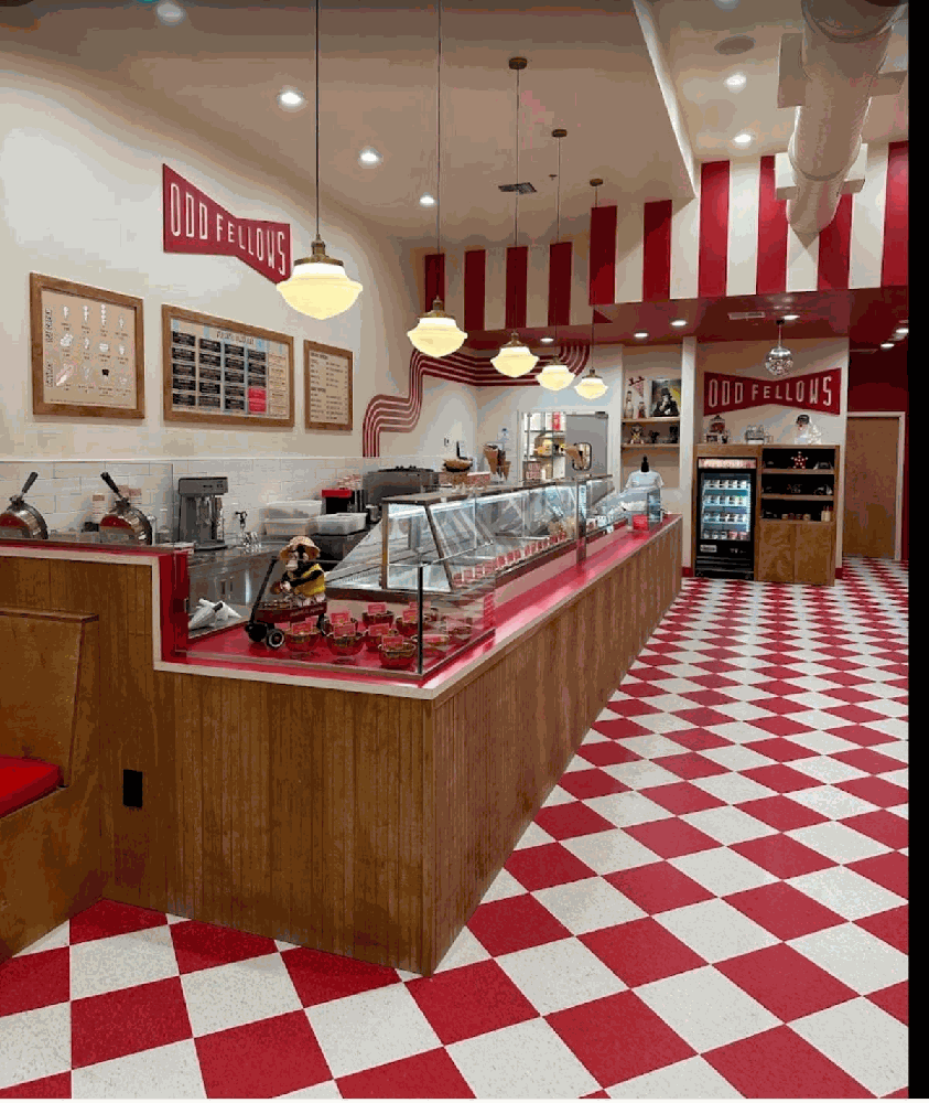 Completed commercial build out - Odd Fellows ice cream shop